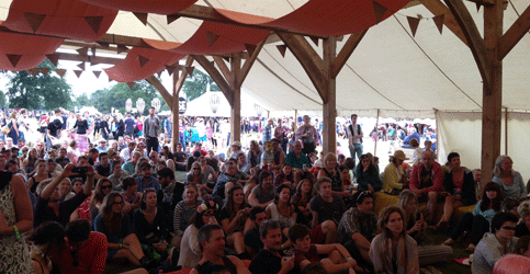 Gig watching in the Travelling Folk Barn, 2013