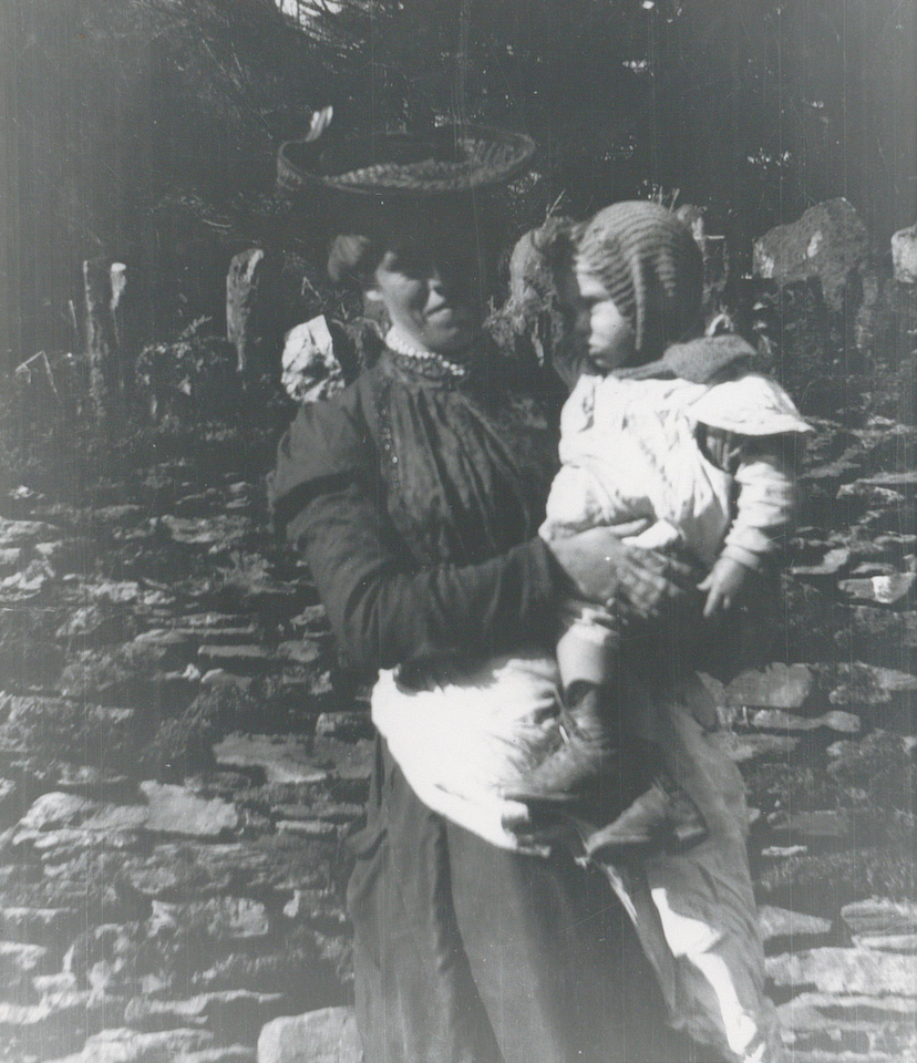 Betsy Holland and baby