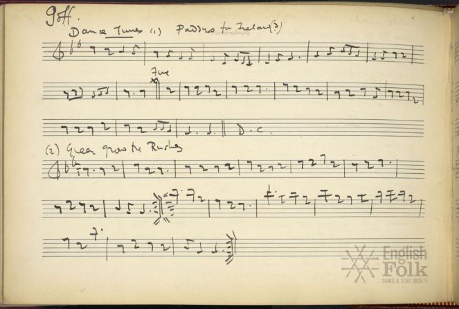 Green Grow The Rushes Aug 1909 Ralph Vaughan Williams MSS Collection